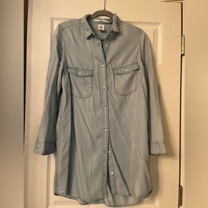 Cute blue Jean dress that can be worn as a shirt!